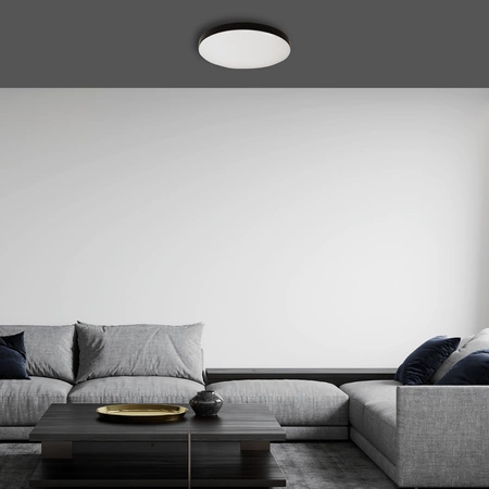 Plafon LED Lampa Sufitowa Natynkowa Czarny okrągły Maya 15W 33 cm 4000K IP44 Milagro