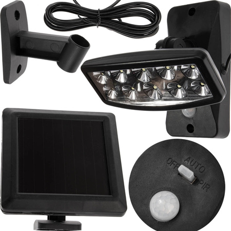 Naświetlacz Solarny LED 2W z czujnikiem ruchu VOLTENO