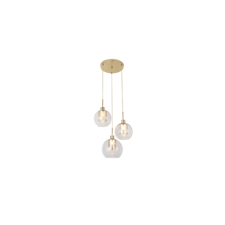 Lampa Wisząca Sufitowa 3x E27 Złoty Nowoczesny Philana Rabalux