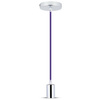 Lampa Wisząca Oprawa E27 Chromowy klosz z fioletowym kablem VT-7338 V-TAC