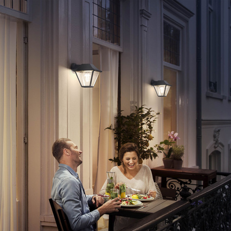 Kinkiet Ogrodowy Lampa Elewacyjna Zewnętrzna LATARNIA E27 IP44 Antracyt Alpenglow Philips