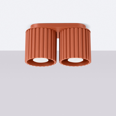 Oprawa Natynkowa 2x GU10 Aluminiowa Ochra czerwona Aura Deep Space SL.1800 Sollux