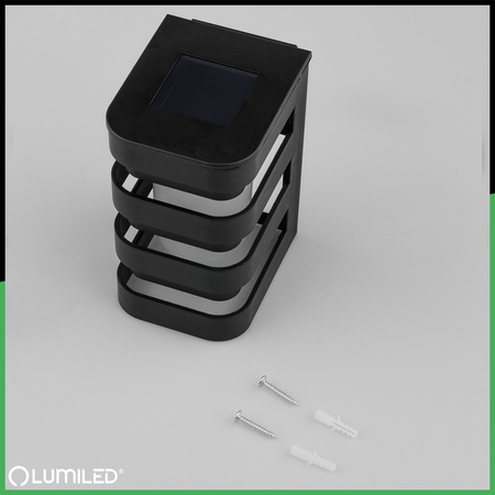 Kinkiet Solarny Lampa Elewacyjna LED Natynkowa CAMILA 3000K Czujnik Zmierzchu LUMILED