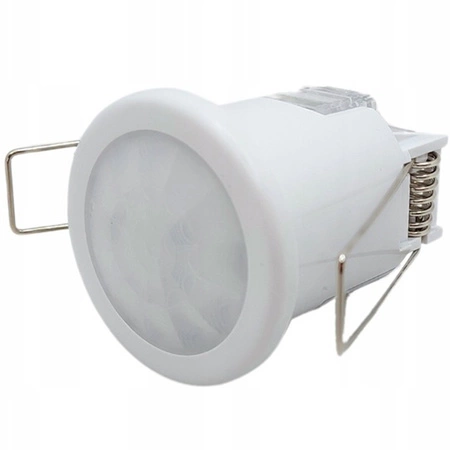 Czujnik Ruchu i Zmierzchu PIR Podtynkowy 360° 8m Wewnętrzny Biały