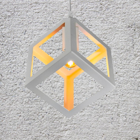 Lampa Wisząca Sufitowa Geometryczna IL MIO SWEDEN 1xE27 Biała - GOLDLUX (Polux)