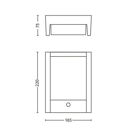 Lampa Ogrodowa LED Kinkiet Elewacyjny ARBOUR 3,8W Czujnik Ruchu 2700K Ciepła IP44 Antracyt PHILIPS