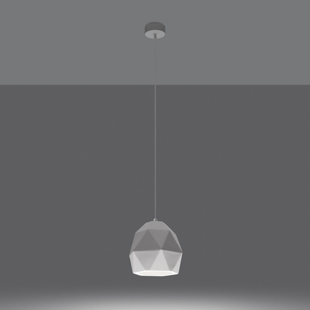 Lampa Sufitowa Wisząca Zwis E27 Żyrandol Geometryczna Biała Nowoczesna Mint Sollux