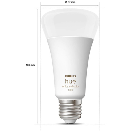 Żarówka LED E27 A67 13,5W CCT RGB PHILIPS HUE White & COLOR Ambiance Bluetooth Zigbee