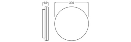 Plafon LED Lampa Sufitowa 46010W 2660lm 3000K - 4000K CCT Natynkowa Biały 33cm Surface Ledvance