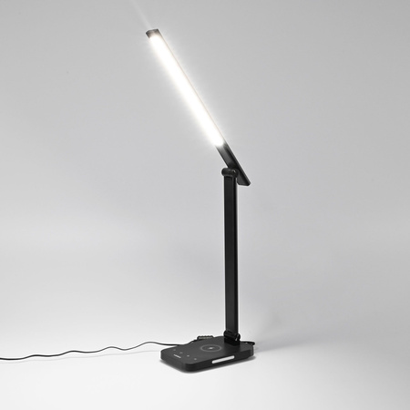 Lampka Biurkowa LED 18W 700lm 6500K Zimna Czarna Ściemnialna Videx