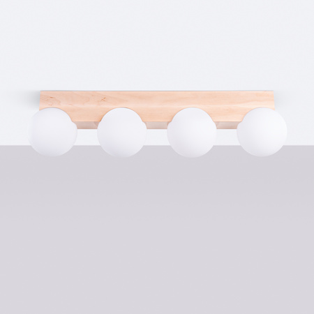 Lampa Sufitowa 4x G9 Naturalne Drewno BULBO Peach Puff SL.1685 Sollux