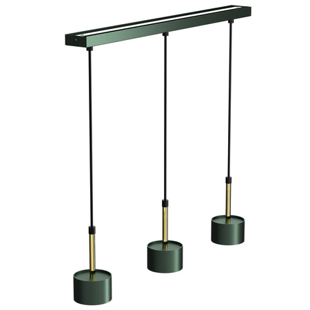 Lampa Wisząca Sufitowa ARENA Zielona Złota 3xGX53 Listwa Milagro