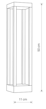 Lampa Ogrodowa Oprawa Zewnętrzna Stojąca Słupek LED 13W 820lm 3000K Ciepła Czarna Wodoodporna IP54 STRUCTURE LED 8145 Nowodvorski