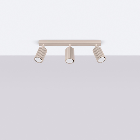 Lampa Sufitowa Reflektor 3x GU10 Aluminiowa Taupe Karbon Deep Space SL.1764 Sollux