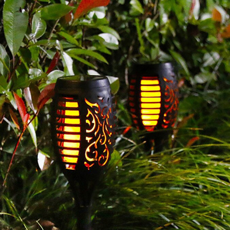 Lampa ogrodowa solarna DUŻA POCHODNIA LED efekt płomienia 1700K