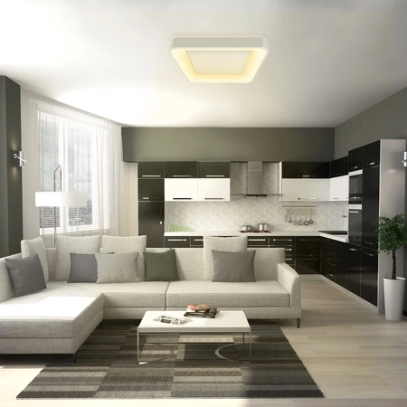 Plafon LED Lampa Sufitowa Natynkowa 72W 7500lm 2700-6000K CCT Biała Ściemnialna + Pilot EDGE Videx