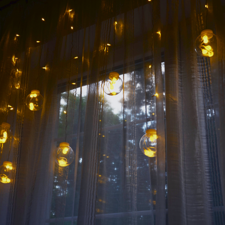 Kurtyna Świetlna LED 3W 2700K Ciepła 360° Przezroczysta Sanico Goldlux