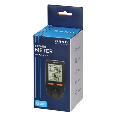 Watomierz z Wyświetlaczem LCD Miernik Licznik Zużycia Prądu Energii do Gniazdka ORNO