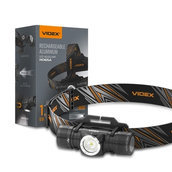 Latarka Czołowa Akumulatorowa LED 10W 1200lm 6 Trybów Pracy SOS USB-C Wodoszczelna IP68 Videx