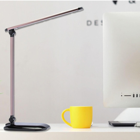 Lampka Biurkowa Nocna LED 5W 4500K USB Ściemnialna Dotykowa z Ładowarka QI