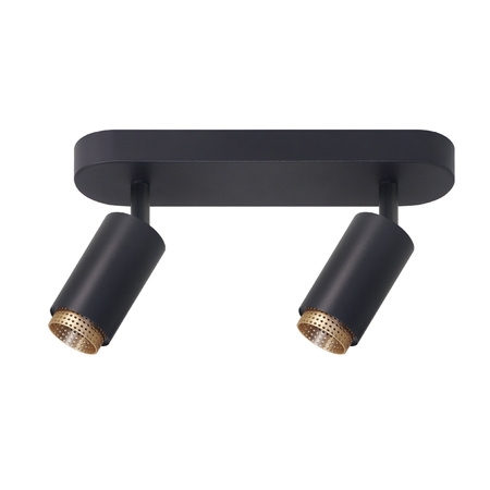 Lampa Sufitowa Reflektor LED 2x GU10 Tuba Spot ELIGIS Czarny LUMILED