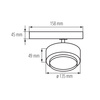 Projektor na Szynoprzewód Lampa LED COB 38W 3800lm 3000K Ciepła CRI90 45° Czarny BTL KANLUX