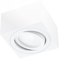 Oprawa Natynkowa HALOGENOWA Spot Tuba Ruchoma Kwadratowa Biała 50mm