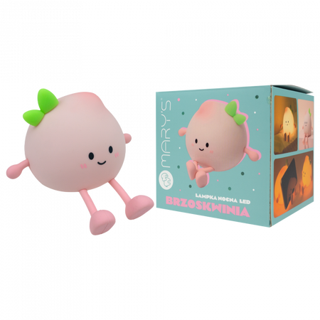 Lampka Nocna Dziecięca LED 2.5W 3000K Ciepła Akumulatorowa 600mAh Różowa BRZOSKWINIA MARY'S