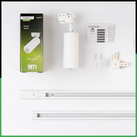 Zestaw Szynowy Szynoprzewód Szyna Listwa 3m + 5x Lampa Reflektor GU10 LED Biały