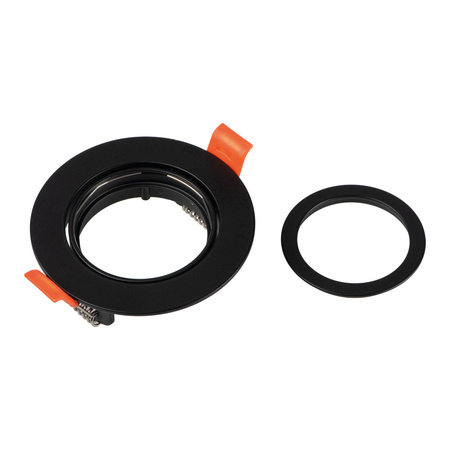 Oprawa sufitowa podtynkowa DALLA GU5.3/GU10 12AC/DC Okrągła Ruchoma Czarna KANLUX