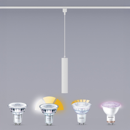 Lampa Wisząca na Szynę Oświetleniową Szynoprzewód LED GU10 Jednofazowa Biała EasyLink Paxie Philips