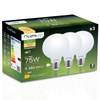 Zestaw 3x Żarówka LED E27 G95 8W = 75W 3000K Ciepła Globe Mleczny Filament LUMILED