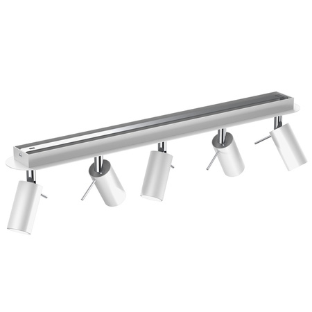 Lampa Sufitowa PRESTON Biała Chrom 5x mini GU10 Milagro