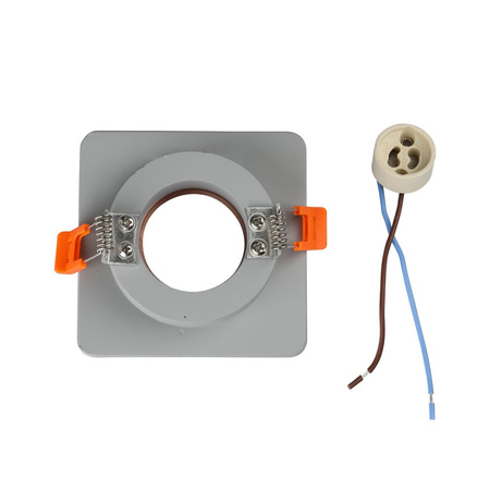 Oprawa Sufitowa Podtynkowa Oczko GU10 Kwadratowa Szara/Różowe złoto VT-862 V-TAC - 5 Lat Gwarancji