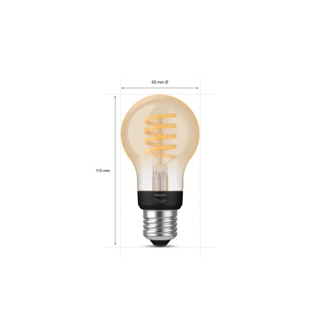 3x Żarówka LED E27 A60 7W = 40W 550lm 2200-4500K CCT FILAMENT SMART Inteligentna Bluetooth ZigBee White Ambiance Philips HUE