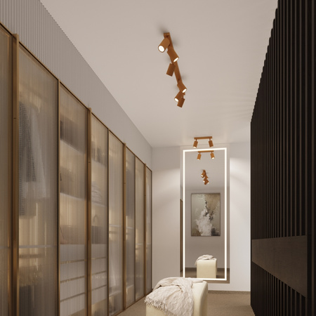 Lampa Ścienna Kinkiet Reflektor Tuba Spot 1x GU10 Złota Karbon Deep Space SL.1559 Sollux