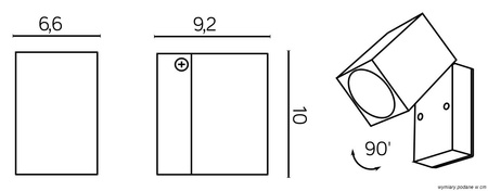Lampa Ogrodowa Zewnętrzna Elewacyjna KINKIET LED Mini 5005 DG GU10 Su-Ma