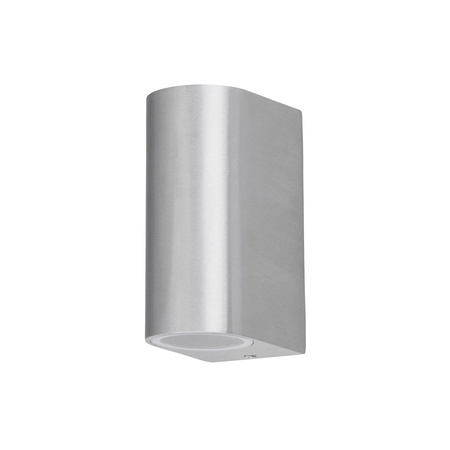 Lampa Ogrodowa Zewnętrzna Kinkiet Elewacyjny LED 2x GU10 IP44 Srebrny Nowoczesny Chile Rabalux