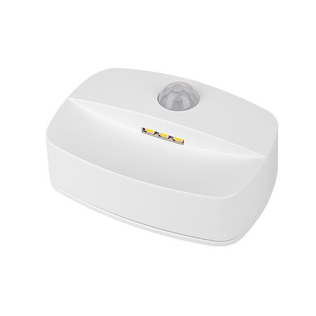 Lampa Nocna LED Bateryjna 0.6W 50lm 4000K Neutralna 90° z Czujnikiem Ruchu Biały Lima Masterled
