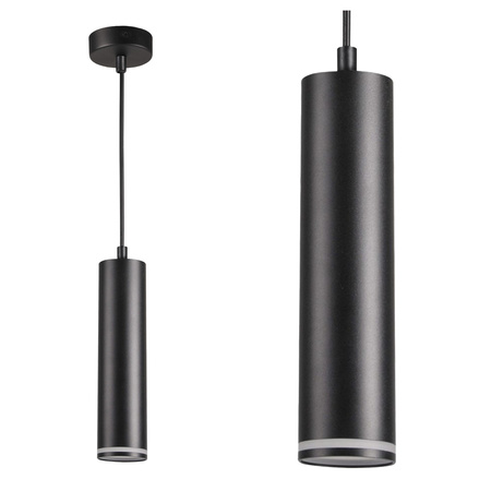 Lampa Sufitowa Wisząca Zwis GU10 Czarna PARIS Sanico Goldlux