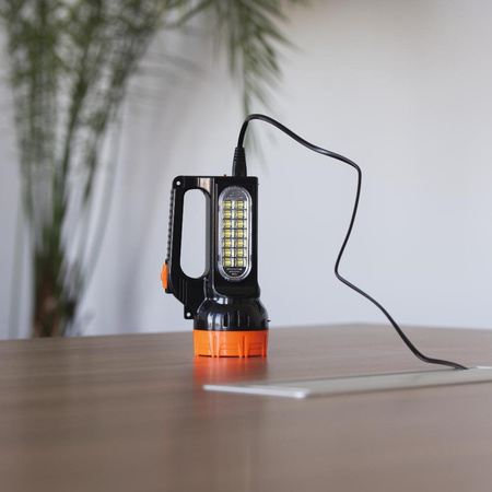 Latarka Szperacz Akumulatorowa Warsztatowa Solarna LED 1,5W 150LM przód / 2,1W 500LM boczne LB0169 LIBOX