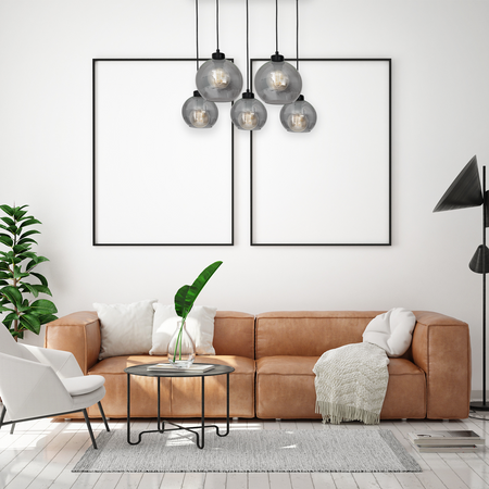 Lampa wisząca SOFIA 5xE27 MLP6591 Przydymiony Klosz Kula Milagro Metal + Szkło