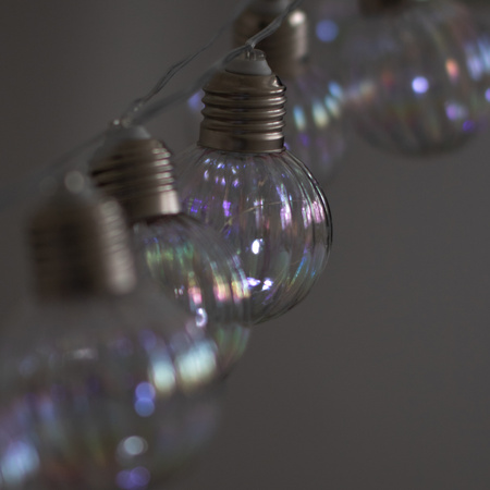 Girlanda Solarna Ogrodowa 20x LED Łańcuch Świetlny Ozdobne Kuleczki 5.8m