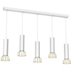 Lampa Wisząca Sufitowa DANTE Biała Złota 5x mini GU10 Milagro