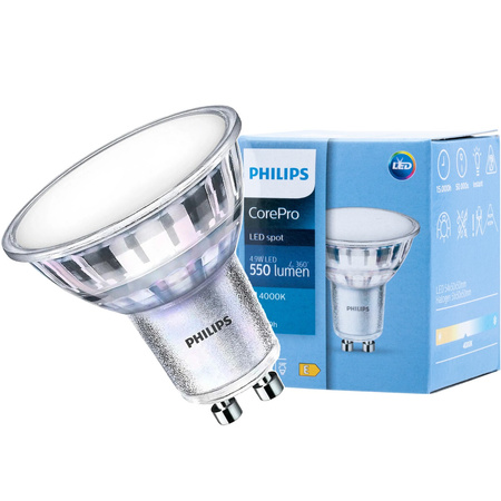 Żarówka LED GU10 4.9W = 50W 550lm 4000K Neutralna 120° PHILIPS