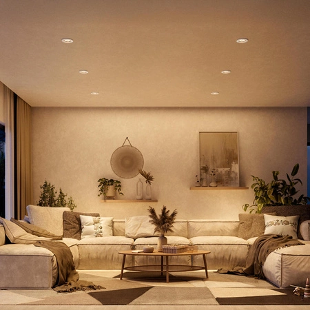 3x Oprawa Podtynkowa Wpuszczana LED GU10 Stała Aluminiowa Okrągła Biała Peridot Philips