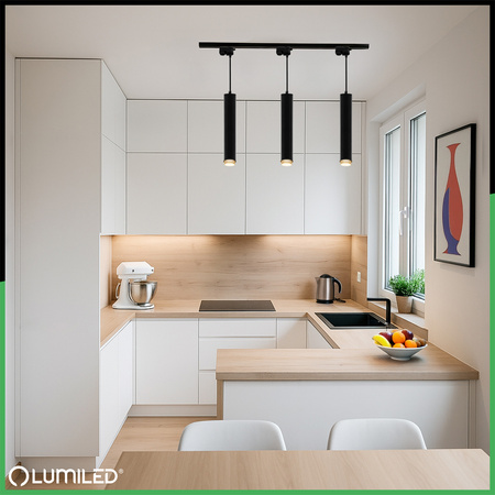 Lampa Wisząca Sufitowa Zwis 29cm Reflektor GU10 LED ELIGIS Czarny LUMILED