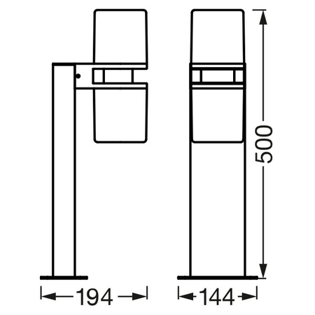Lampa Ogrodowa LED Słupek Zewnętrzny Stojący 14W 1000lm 3000K Ciepła RGBW Ściemnialna 50cm IP44 Szary SMART+ WiFi Flare Ledvance