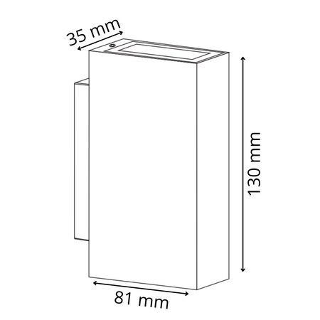 Kinkiet Elewacyjny LED Grafitowy Góra/Dół 2x2,5W 4000K Neutralna ORLEAN GOLDLUX (Polux)