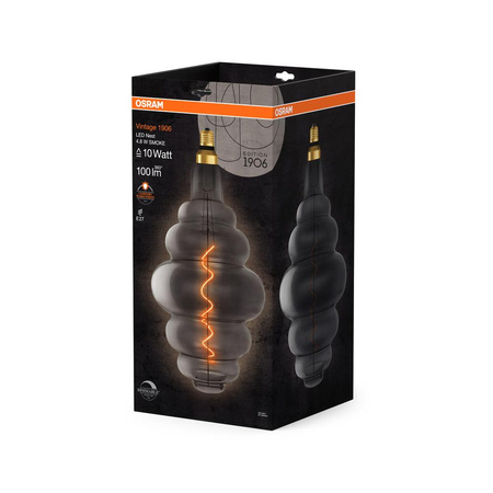 Żarówka LED Dekoracyjna E27 4.8W = 10W 100lm 1800K Ciepła 320° Dymiona Ściemnialna Vintage 1906 Osram